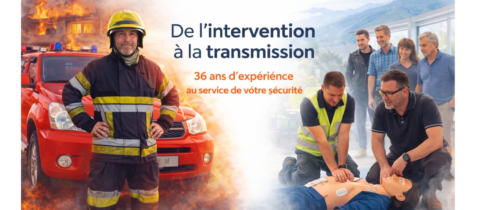 Illustration de Jean-Luc Joutz, ancien sapeur-pompier devenu formateur en secourisme, SST et Premiers Secours en Santé Mentale chez CPC Formation.