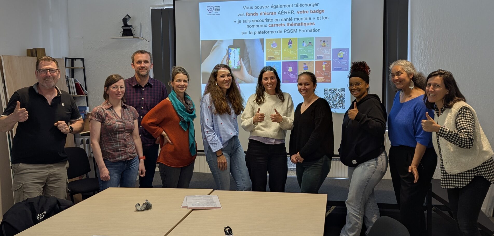 Participants lors d’une formation PSSM avec la FOL Savoie 73 à Chambéry